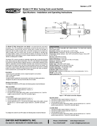Thumbnail of document Manual - CTF Mini Tuning Fork Level Switch